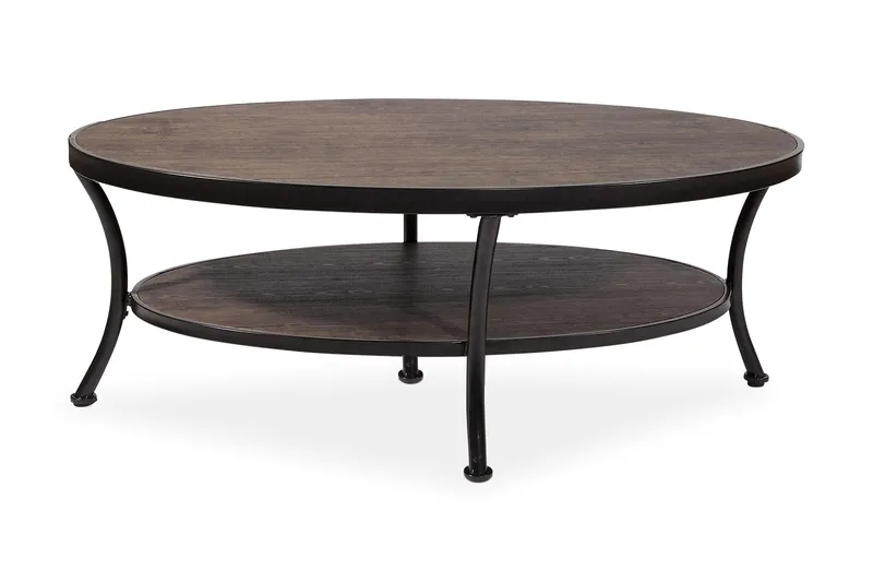 Manilla Sofabord 120 cm Ovalt, Brun