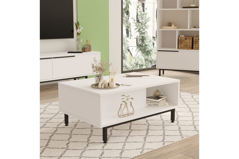 Manku Sofabord 90 cm - Hvit - Møbler - Bord - Sofabord