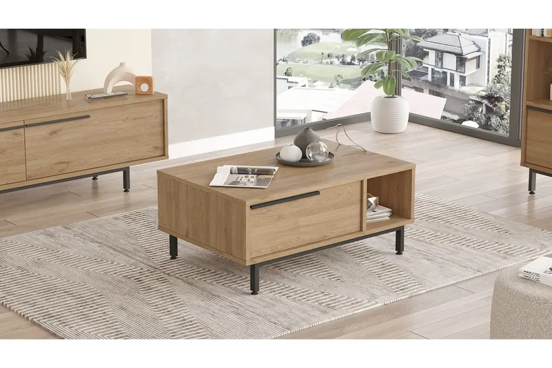 Manku Sofabord 90 cm, Valnøtt