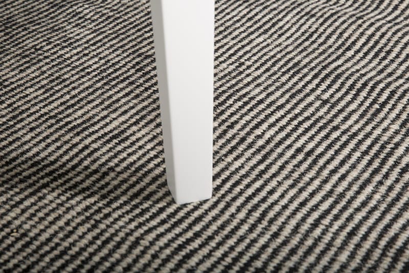 Mantorp Sofabord 80 cm Rundt med Oppbevaring Hylle - Massiv Eik/Hvit - Møbler - Bord - Sofabord - Sofabord med oppbevaring