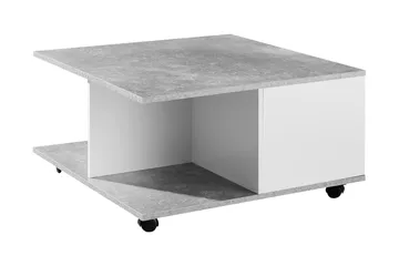 Marchall Sofabord 70 cm - Hvit - Møbler - Bord - Sofabord - Sofabord med hjul