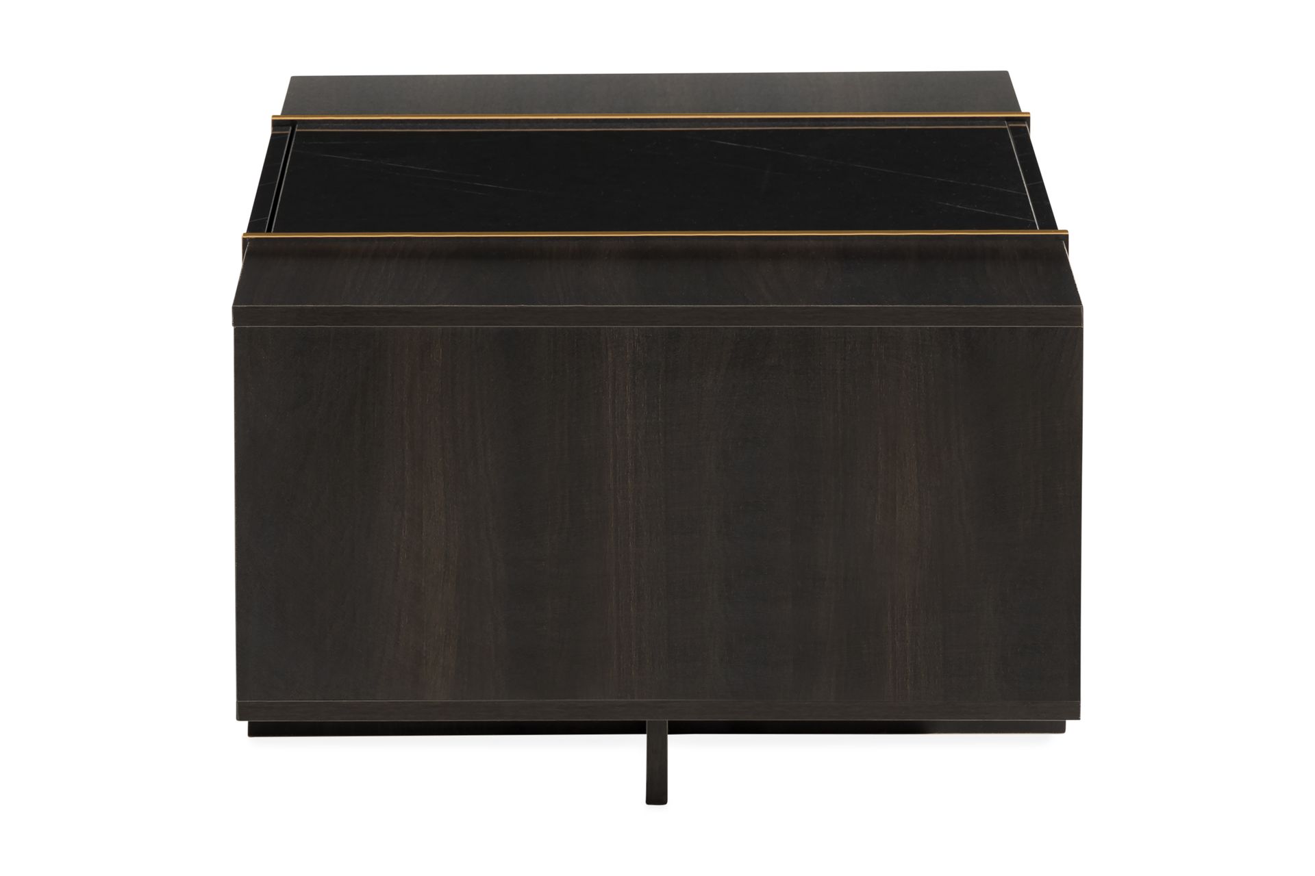 Mardon Sofabord 104 cm med Oppbevaring Skuffer + Hyller - Svart/Gull - Møbler - Bord - Sofabord