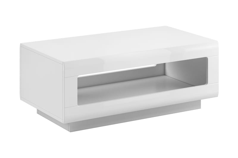Maricruz Sofabord 110 cm med Oppbevaringshylle - Hvit - Møbler - Bord - Sofabord