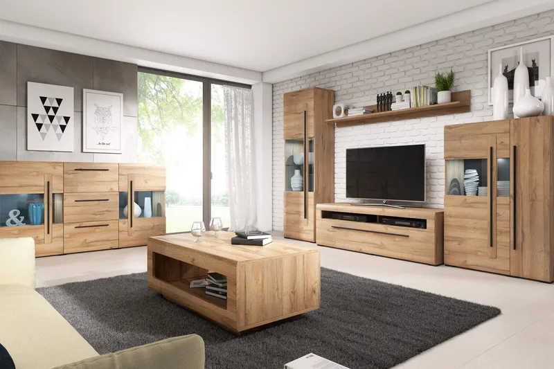 Maricruz Sofabord 110 cm med Oppbevaringshylle - Tre/Natur - Møbler - Bord - Sofabord