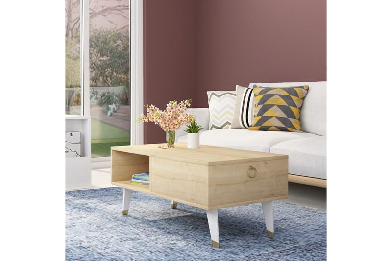 Marteby Sofabord 90x42,4x90 cm - Blå - Møbler - Bord - Sofabord