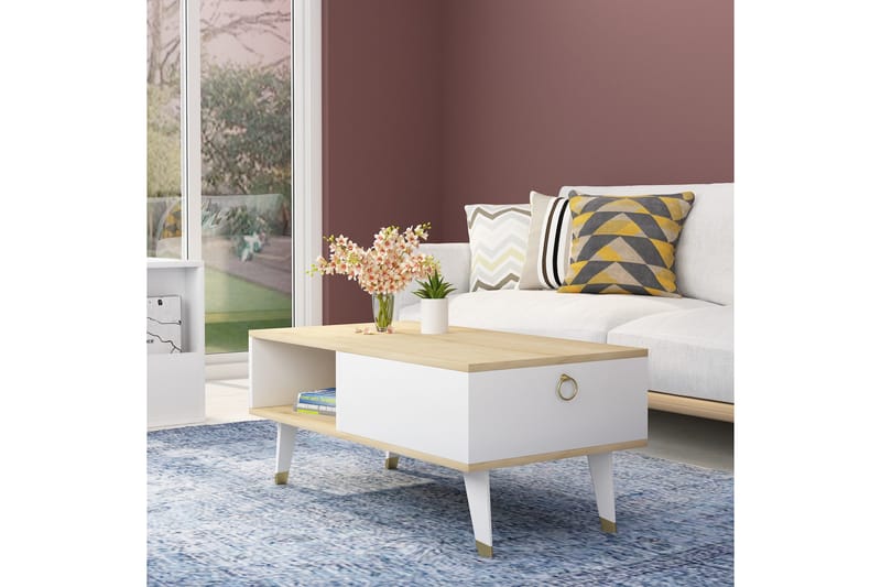Marteby Sofabord 90x42,4x90 cm - Blå - Møbler - Bord - Sofabord