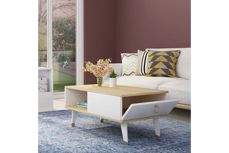 Marteby Sofabord 90x42,4x90 cm - Blå - Møbler - Bord - Sofabord