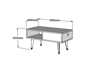 Marteby Sofabord 90x42,4x90 cm - Brun - Møbler - Bord - Sofabord