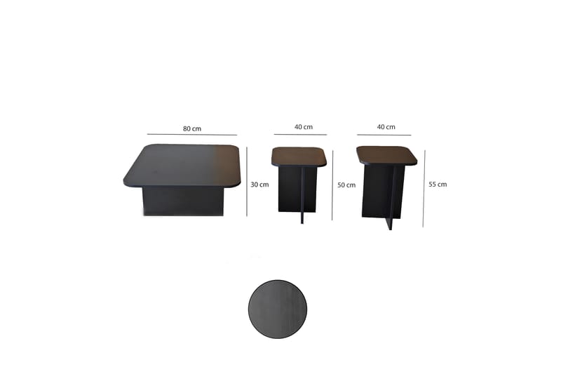 Masakage Sofabord 40 cm - Svart - Møbler - Bord - Sofabord