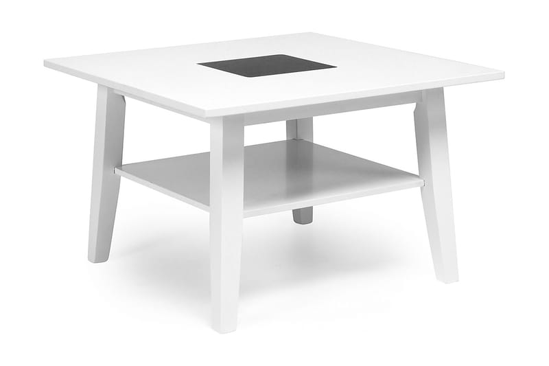 Matilda Sofabord 80 cm med Oppbevaringshylle - Hvit - Møbler - Bord - Sofabord