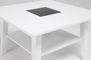 Matilda Sofabord 80 cm med Oppbevaringshylle - Hvit - Møbler - Bord - Sofabord
