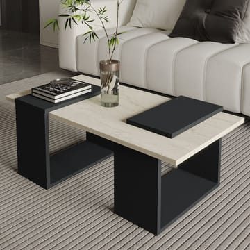 Matris Sofabord 90x37x46,6 cm - Travertin/Antrasitt - Møbler - Bord - Sofabord