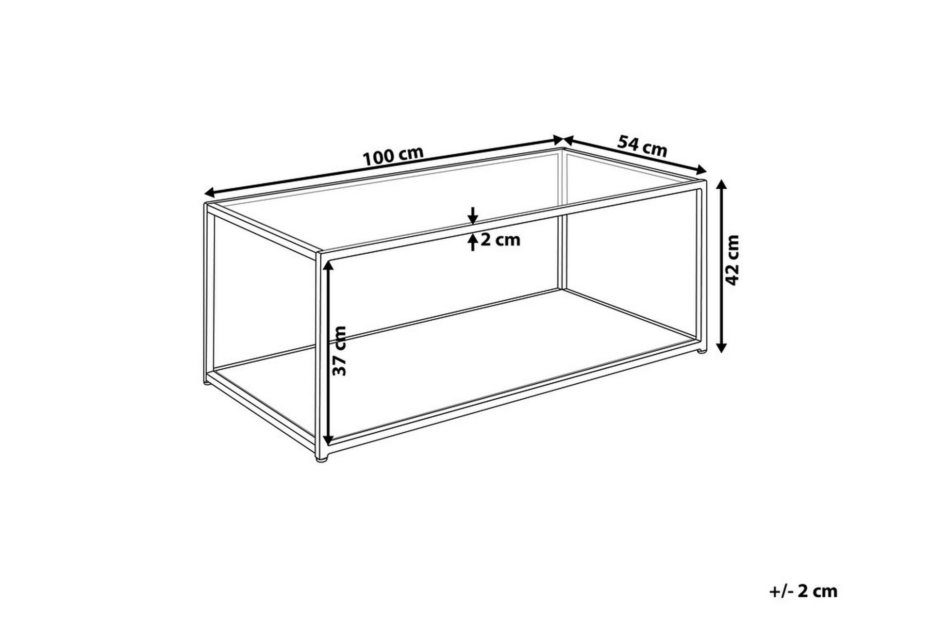 Medora Sofabord 100 cm med Oppbevaringshylle - Svart - Møbler - Bord - Sofabord