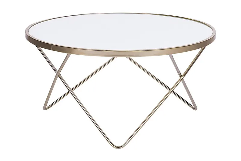 Meerah Sofabord 80 cm Rundt - Hvit - Møbler - Bord - Sofabord