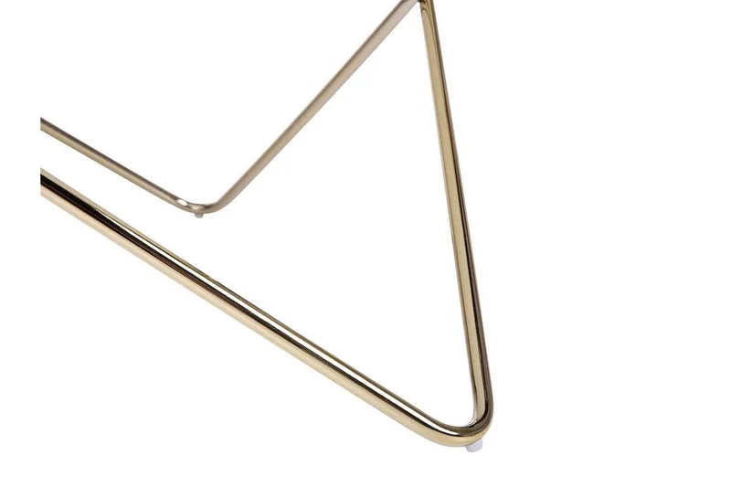 Meerah Sofabord 80 cm Rundt Marmormønster - Glass/Hvit/Gull - Møbler - Bord - Sofabord