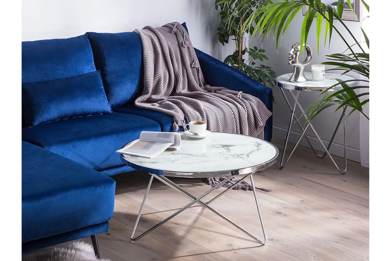 Meerah Sofabord Marmoreffekt - Hvit - Møbler - Bord - Sofabord