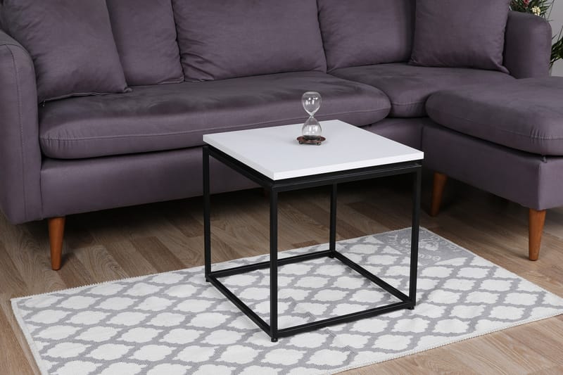 Mehteran Sofabord 45 cm - Hvit/Svart - Møbler - Bord - Sofabord