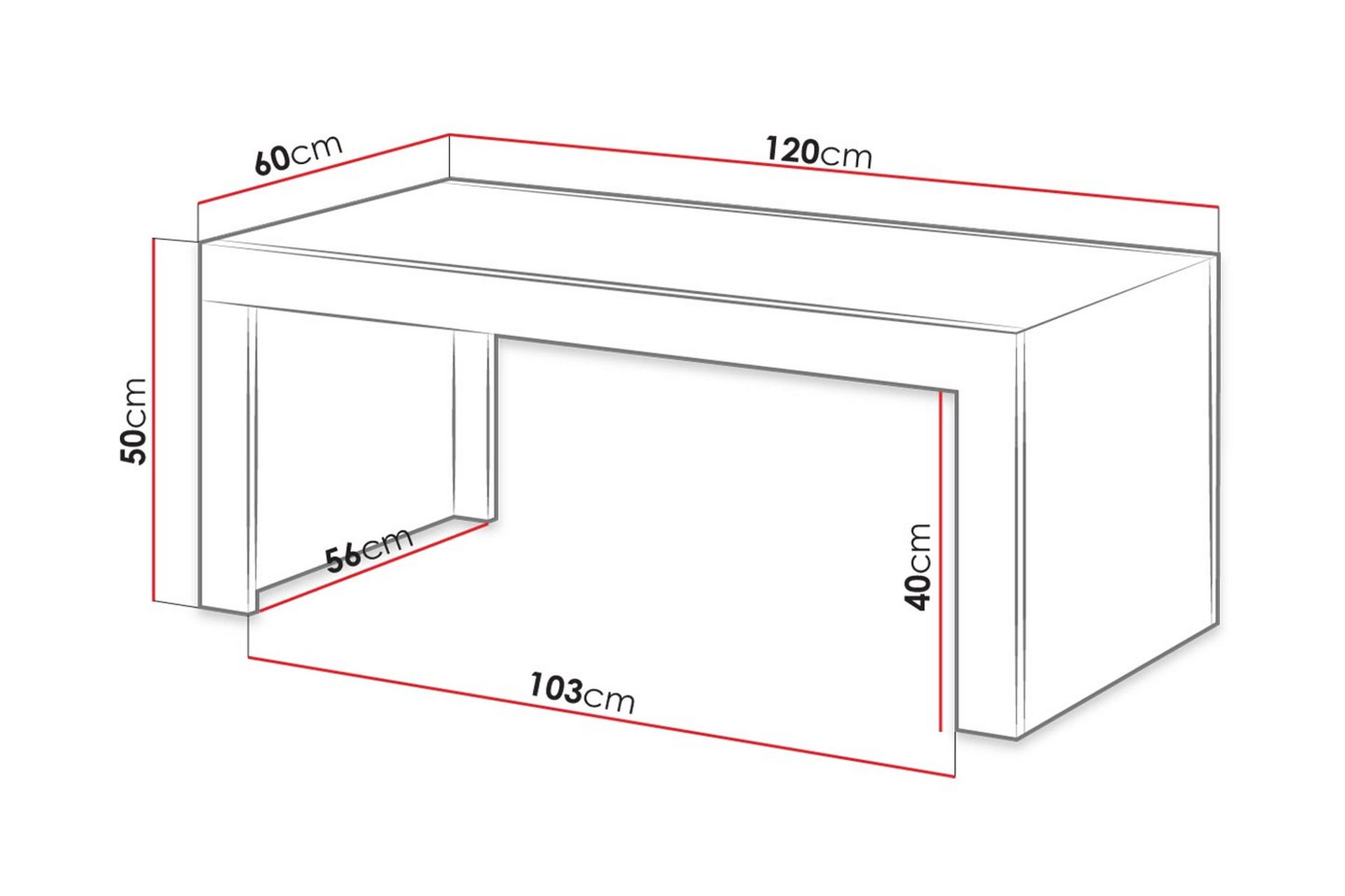 Milias Sofabord 120 cm - Natur/Svart - Møbler - Bord - Sofabord