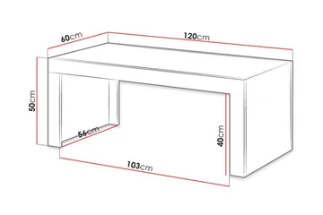Milias Sofabord 120 cm - Natur/Svart - Møbler - Bord - Sofabord