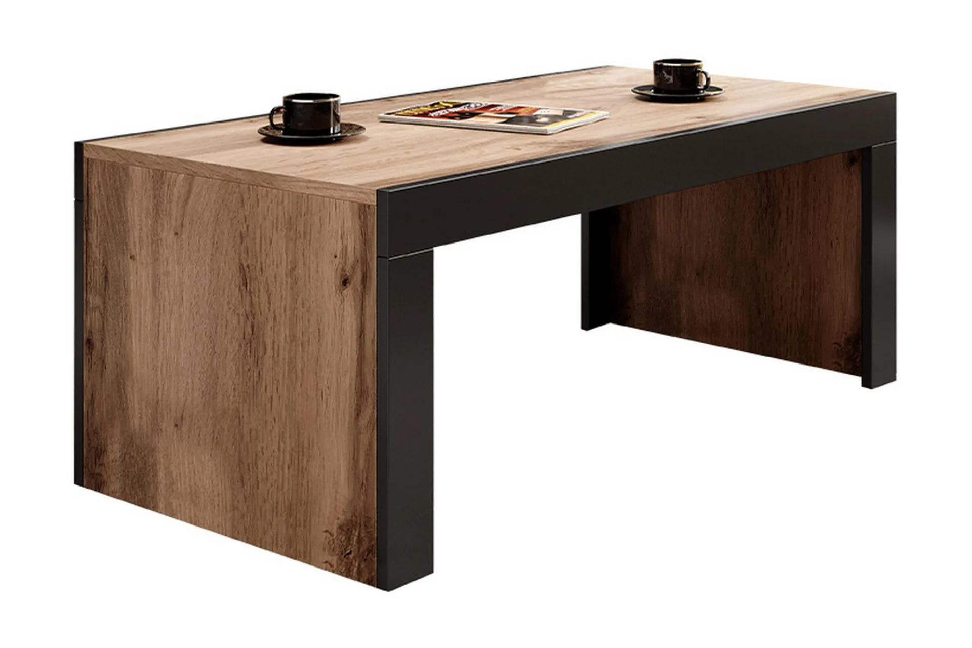Milias Sofabord 120 cm - Natur/Svart