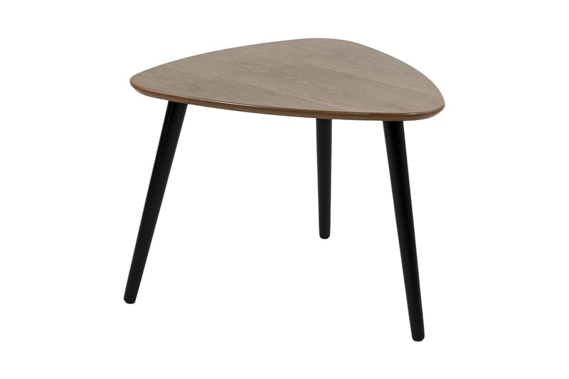 Milo Settbord 68 cm Ovalt 2 Bord - Valnøtt/Svart - Møbler - Bord - Sofabord