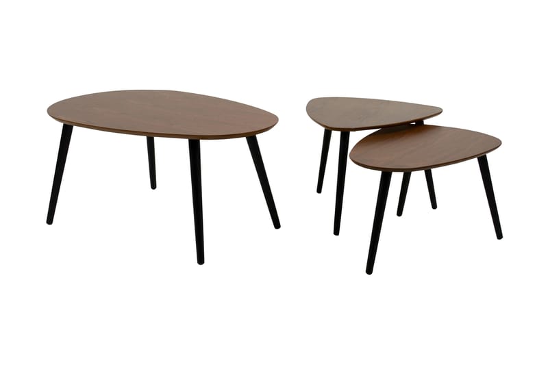 Milo Sofabord 110 cm Ovalt - Valnøtt/Svart - Møbler - Bord - Sofabord