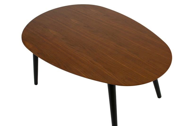 Milo Sofabord 110 cm Ovalt - Valnøtt/Svart - Møbler - Bord - Sofabord
