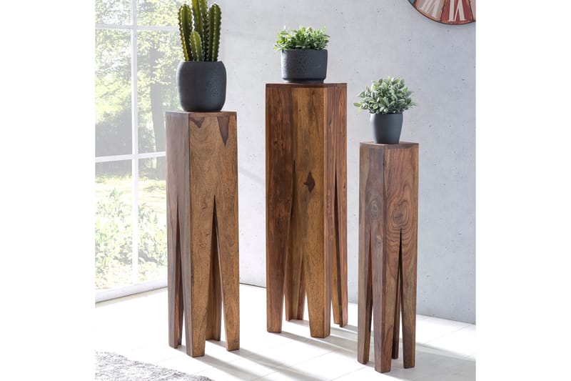 Minasian Settbord 3-pk - Brun - Møbler - Bord - Sofabord