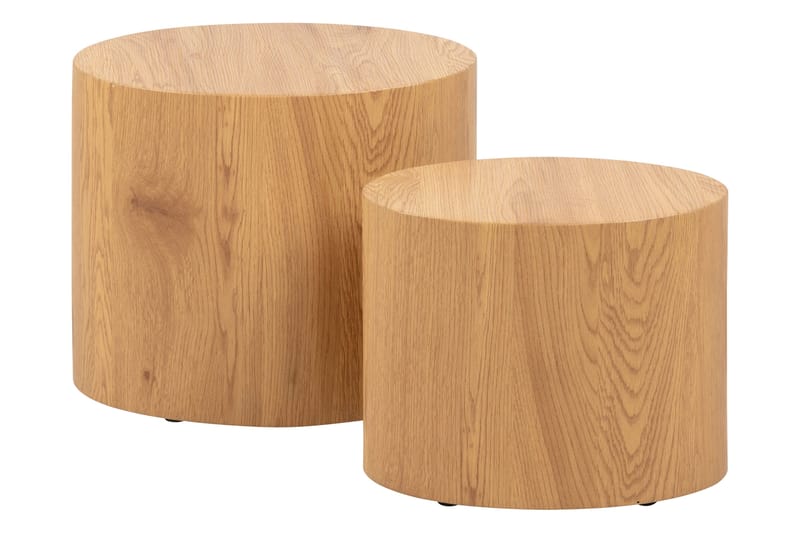 Mirol Satsbord 48 cm Ovalt Sofabord i Eik - Brun - Møbler - Bord - Sofabord