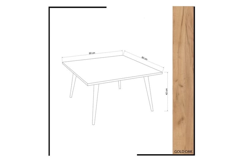 Mod Design Sofabord 80 cm - Tre - Møbler - Bord - Sofabord