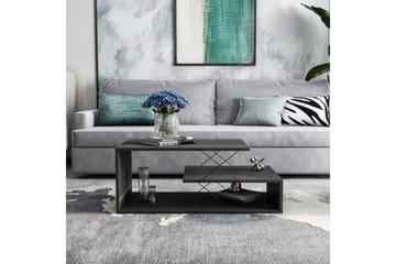 Moengo Sofabord 100 cm med Oppbevaringshylle - Antracit/Svart - Møbler - Bord - Sofabord