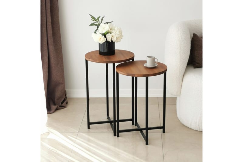 Mogue Sofabord 35x35x35 cm Rundt - Eik - Møbler - Bord - Sofabord