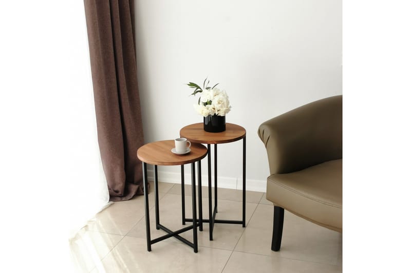 Mogue Sofabord 35x35x35 cm Rundt - Eik - Møbler - Bord - Sofabord