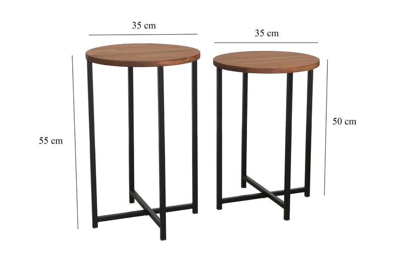 Mogue Sofabord 35x35x35 cm Rundt - Eik - Møbler - Bord - Sofabord