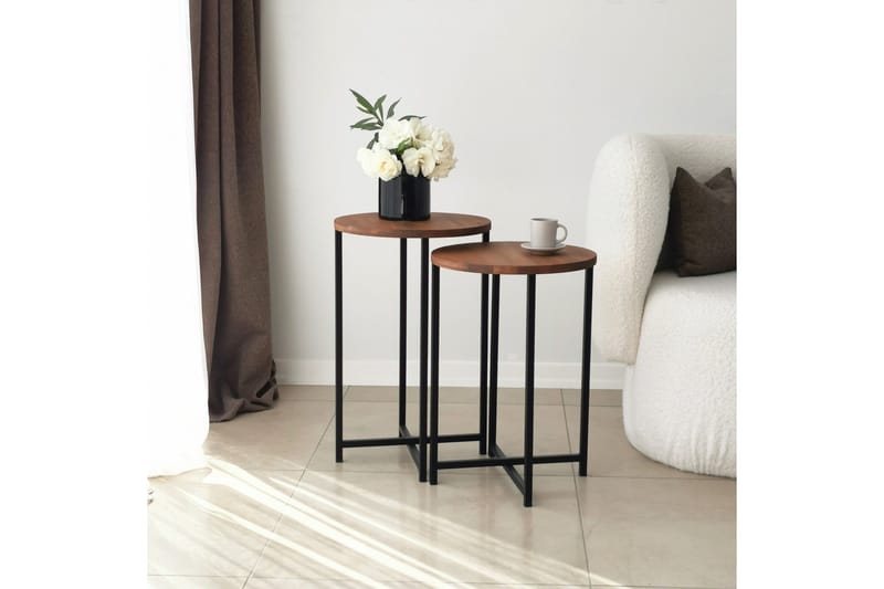 Mogue Sofabord 35x35x35 cm Rundt - Eik - Møbler - Bord - Sofabord