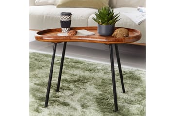 Mondry Sofabord 79 cm Njurformat - Massivt Tre/Svart - Møbler - Bord - Sofabord