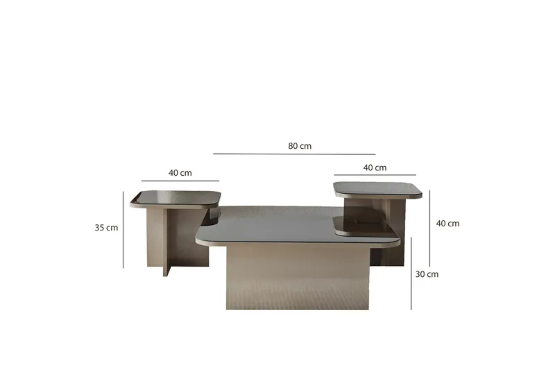 Moosonee Sofabord 80 cm - Beige - Møbler - Bord - Sofabord