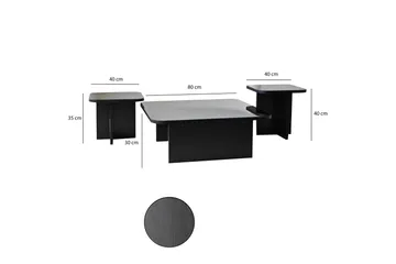 Moosonee Sofabord 80 cm - Svart - Møbler - Bord - Sofabord