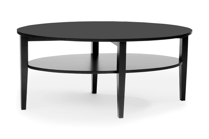 Mora Sofabord 120 cm Ovalt - Svart - Sofabord med oppbevaring - Sofabord