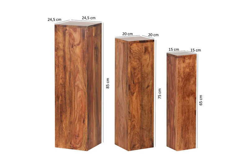 Morgillo Settbord 3-pk - Brun - Møbler - Bord - Sofabord