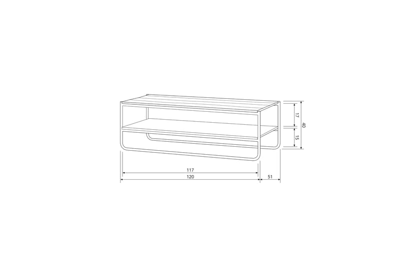 Moti Sofabord 120 cm - Naturell - Sofabord