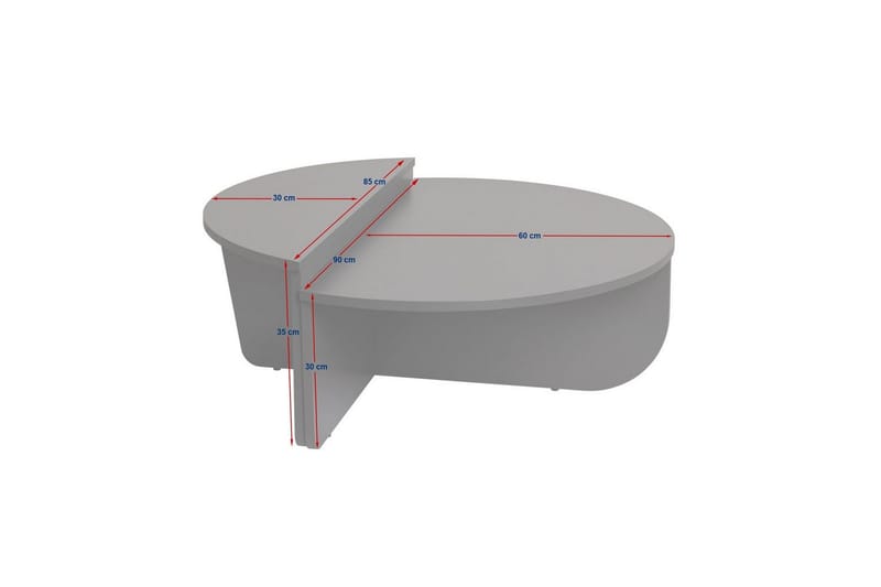 Sofabord Mukund Grå - Grå - Møbler - Bord - Sofabord