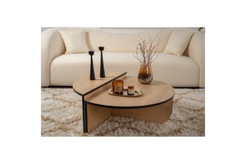 Sofabord Mukund Honey Oak Black - Honey Oak Black - Møbler - Bord - Sofabord