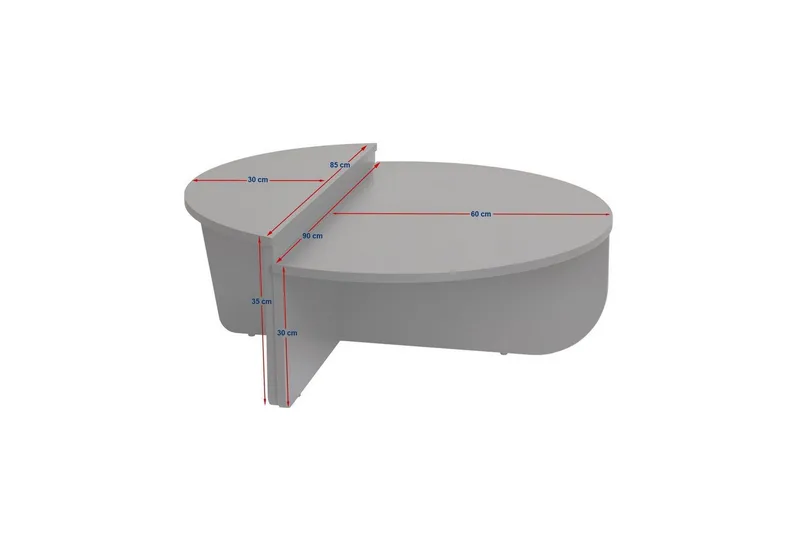 Sofabord Mukund Honey Oak Black - Honey Oak Black - Møbler - Bord - Sofabord