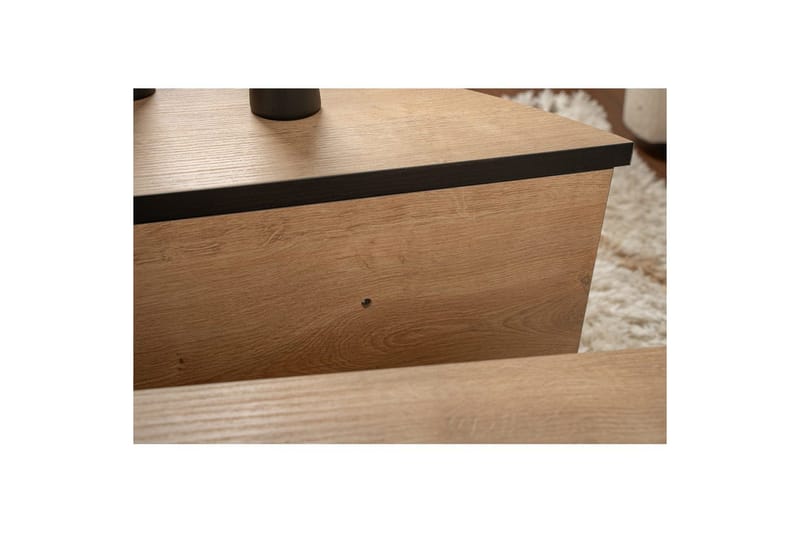 Sofabord Mukund Honey Oak Black - Honey Oak Black - Møbler - Bord - Sofabord