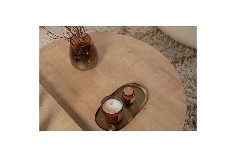 Sofabord Mukund Honey Oak Black - Honey Oak Black - Møbler - Bord - Sofabord