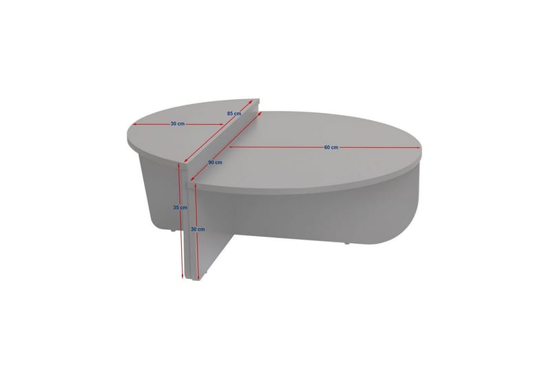 Sofabord Mukund Honey Oak Black - Honey Oak Black - Møbler - Bord - Sofabord