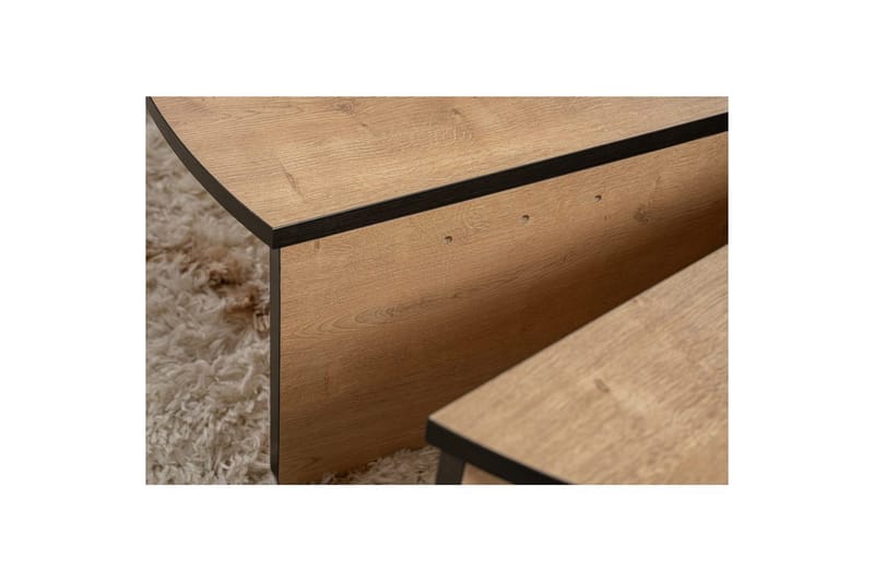 Sofabord Mukund Honey Oak Black - Honey Oak Black - Møbler - Bord - Sofabord