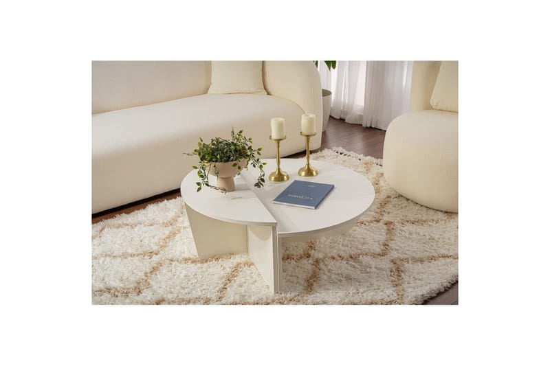 Sofabord Mukund Tre Hvit - Tre Hvit - Møbler - Bord - Sofabord