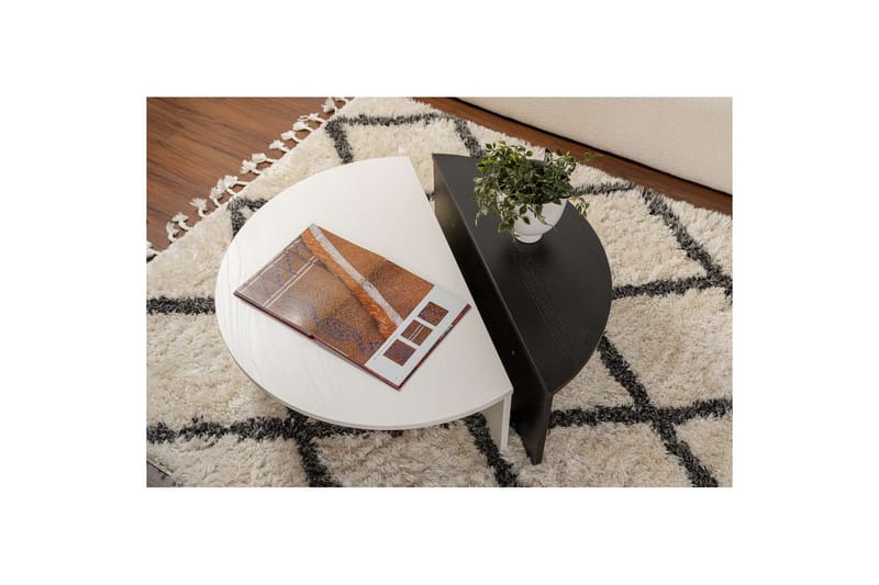 Sofabord Mukund Tre Hvit Tre Svart - Tre Hvit Tre Svart - Møbler - Bord - Sofabord